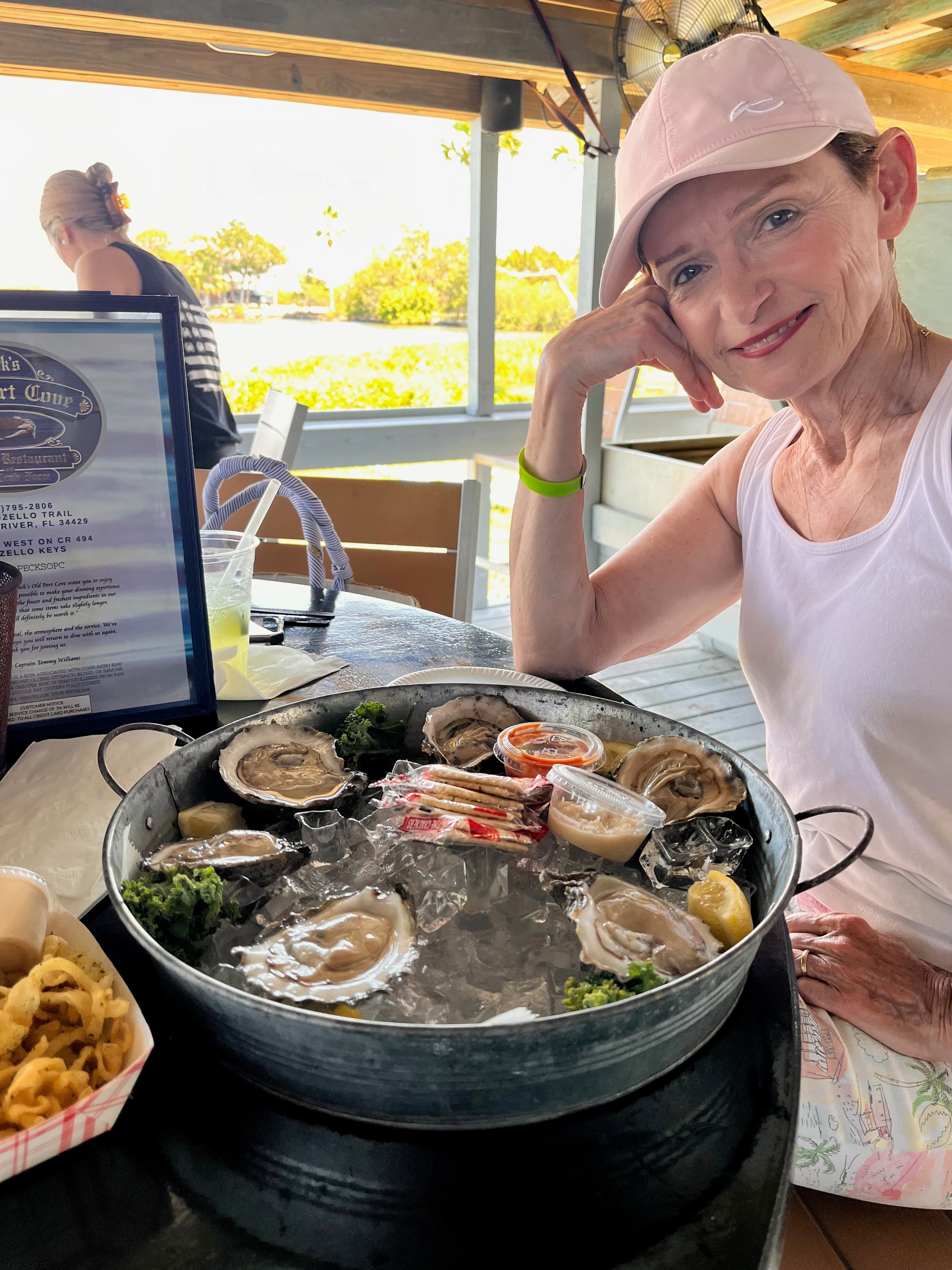 Melon with fresh Gulf oysters