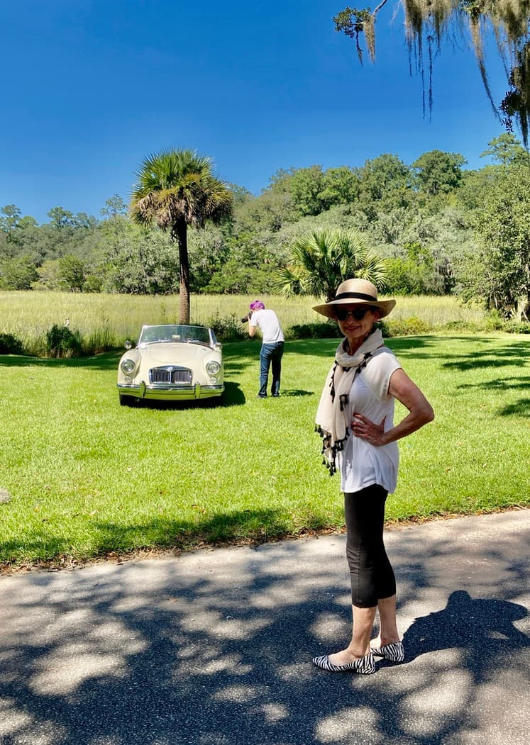Melon during the WSJ photoshoot with photographer Daniel Roa working in the background