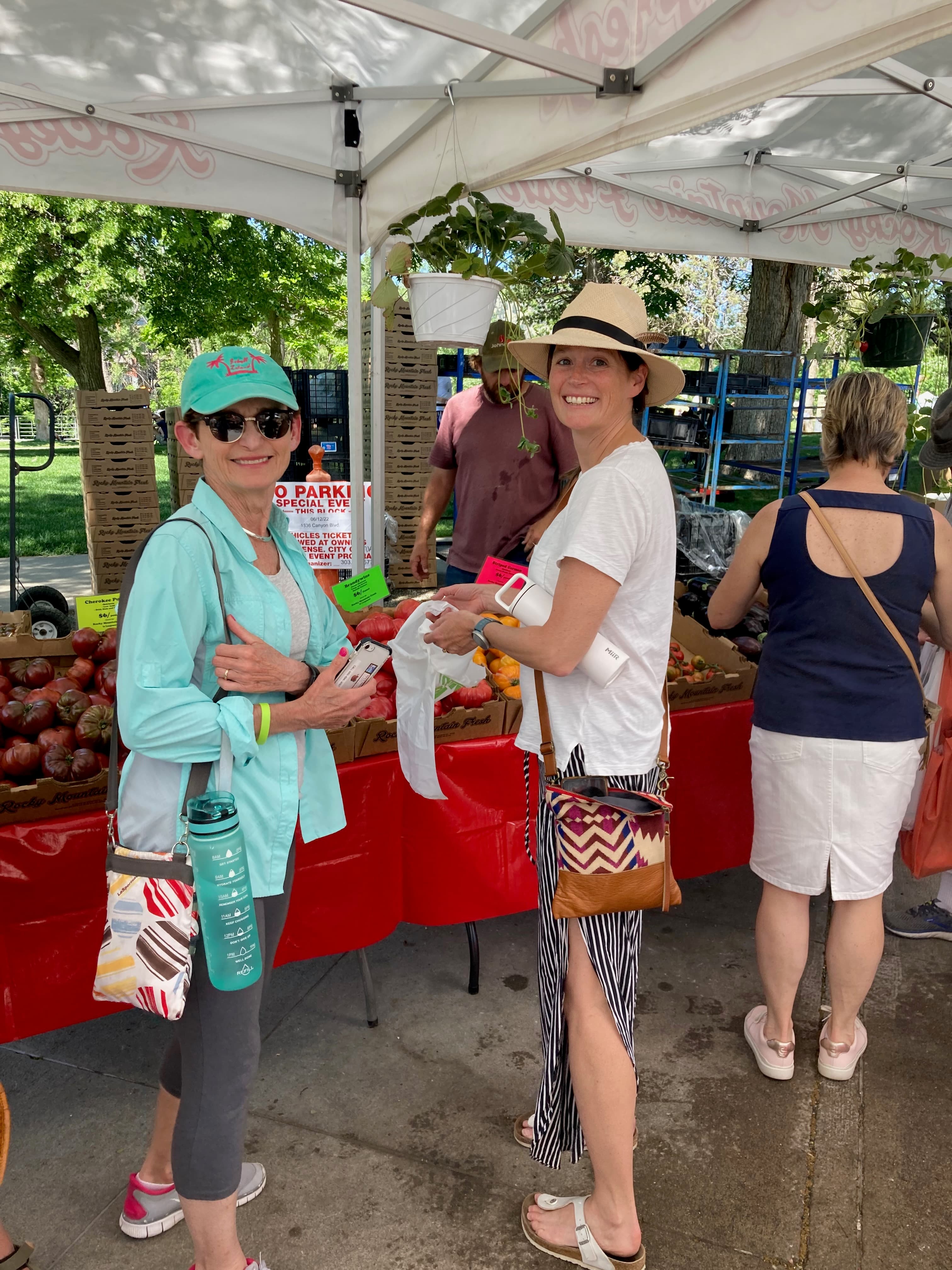 Melon and Karen at Farmer Market